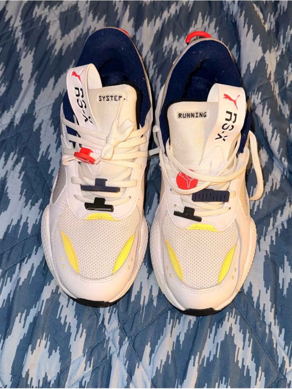 Puma Men’s White & Yellow RS-X Running Shoes